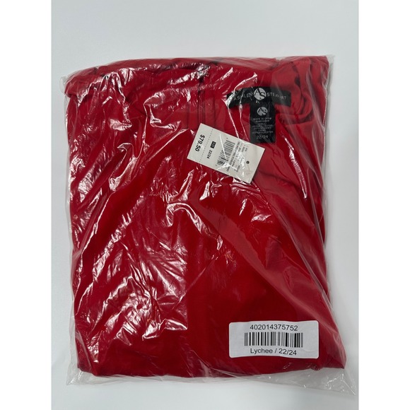 Ashley Stewart Red Zipper Detail Long Sleeve Sheath Dress Plus Size 22/24 - Picture 4 of 4